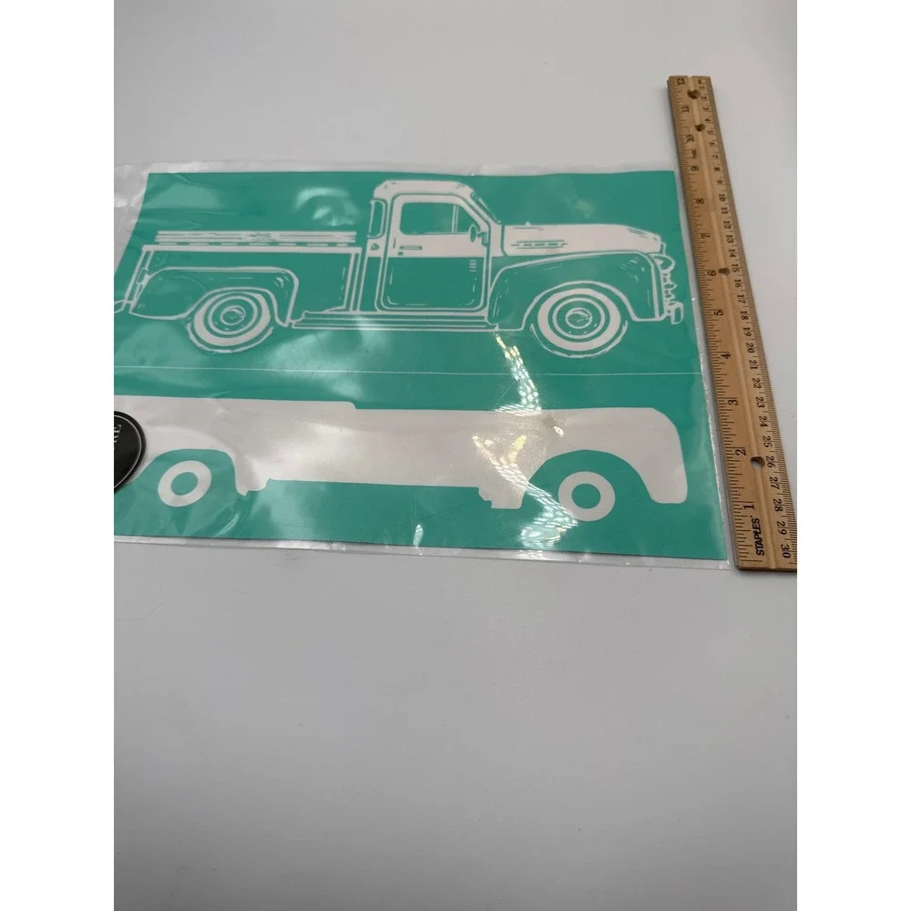Chalk Couture Single Vintage Truck Chalk Transfer Teal Stencil 10417135 NEW